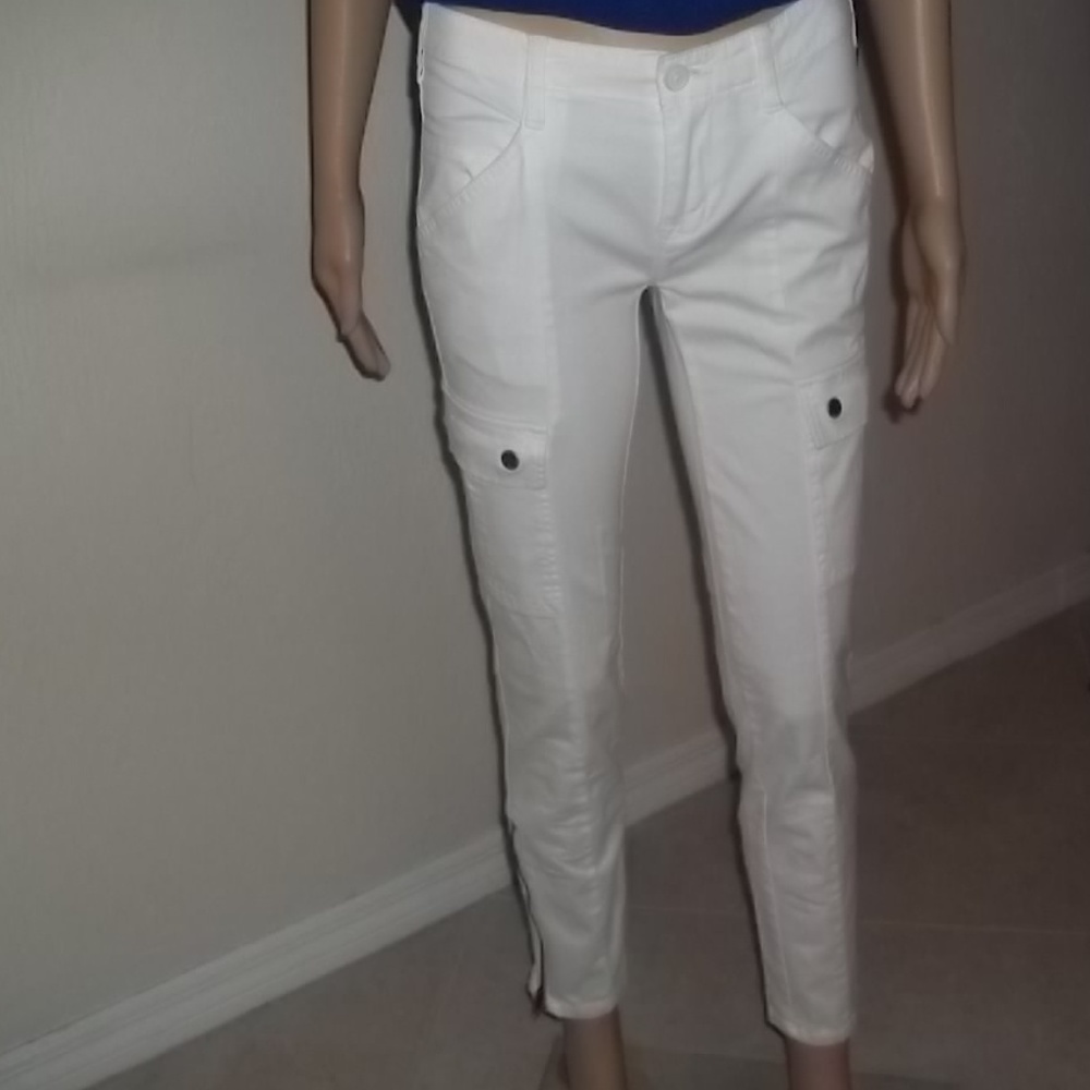 VS London Jean Cargo Zipper Womens' Pants-0, NWOT